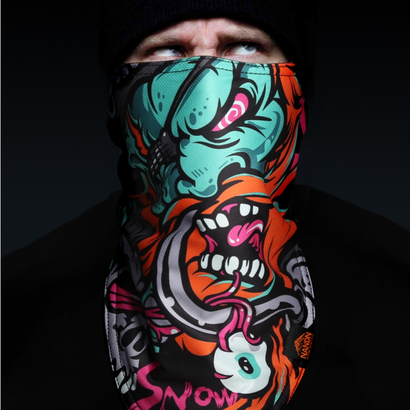 Kreatywny wiatroszczelna odkryty polar termiczna chustka pół twarzy szalik ochrona UV maska narciarska szyi cieplej pokrywa zima Snood Unisex