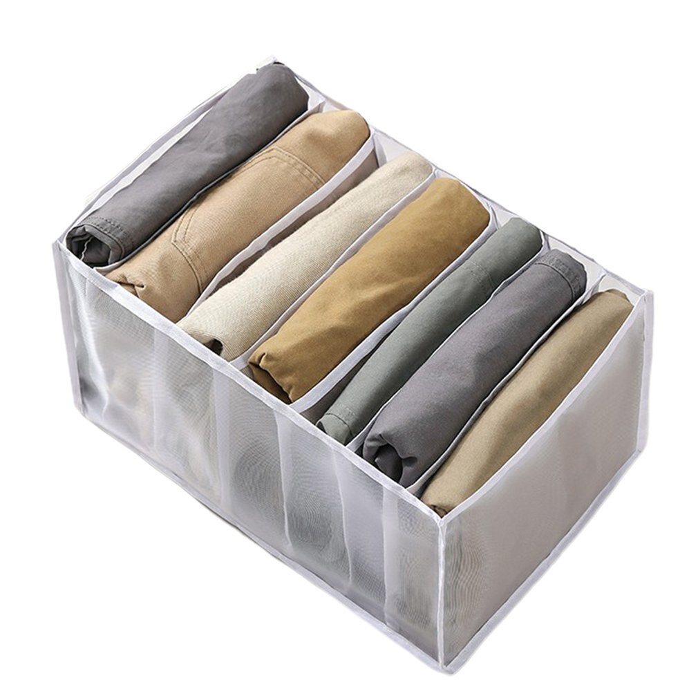 Foldable Jeans Storage Box Cubes Storage Boxes Socks Clothes Underpants Organizer Drawers Divider Box Cabinet Drawer Divider: 5