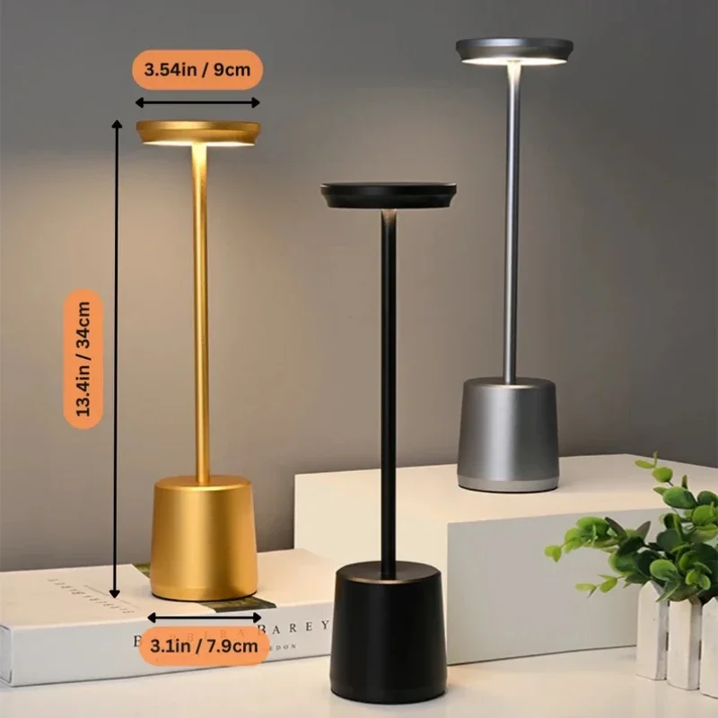 Led Tafellamp Oplaadbare Bedlamp Camping Licht Voor Restaurant Bar Sfeer Bureaulamp Traploos Dimmen Touch