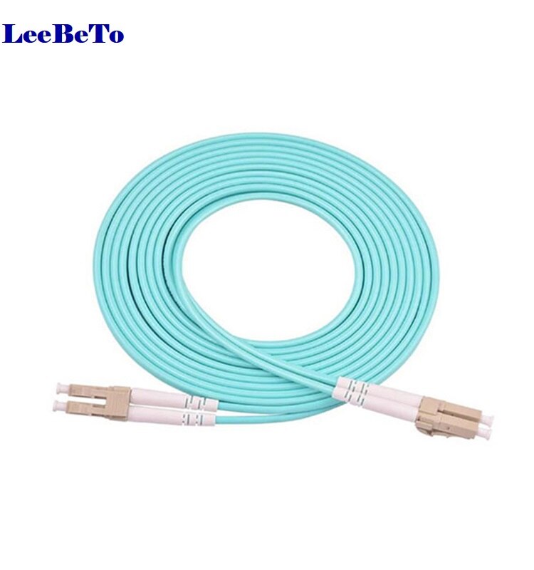 5Pcs OM3 Optische Fiber Patch Kabel LC-UPC Om LC-UPC Duplex 2.0Mm Mm Jumper Glasvezel Patch Cord