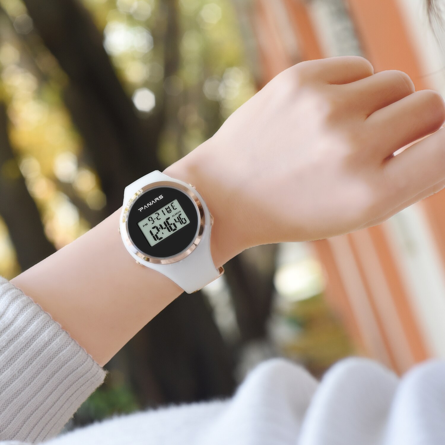 Relojes electrónicos para mujer, pulsera Digital Led de silicona, color rosa y negro, para vestido de tirantes, reloj deportivo femenino