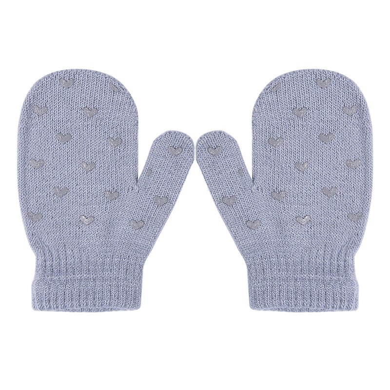 Luvas Mornas Do inverno Do Bebê de Malha Macia Estrelas Amor Coração Crianças Meninos Meninas Luvas Luvas Acessórios Azul Branco Cinza