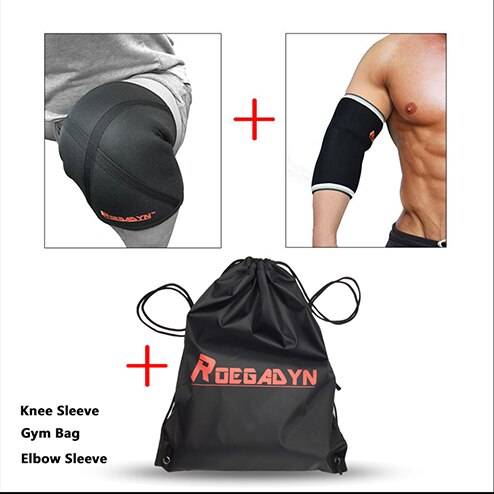 ROEGADYN 7mm krzyż sztywny neopren profesjonalna jakość wsparcie kolana moc Sport kompresyjny stabilizator kolana, niedźwiedź waga ciężka, Unisex: Set / XXL