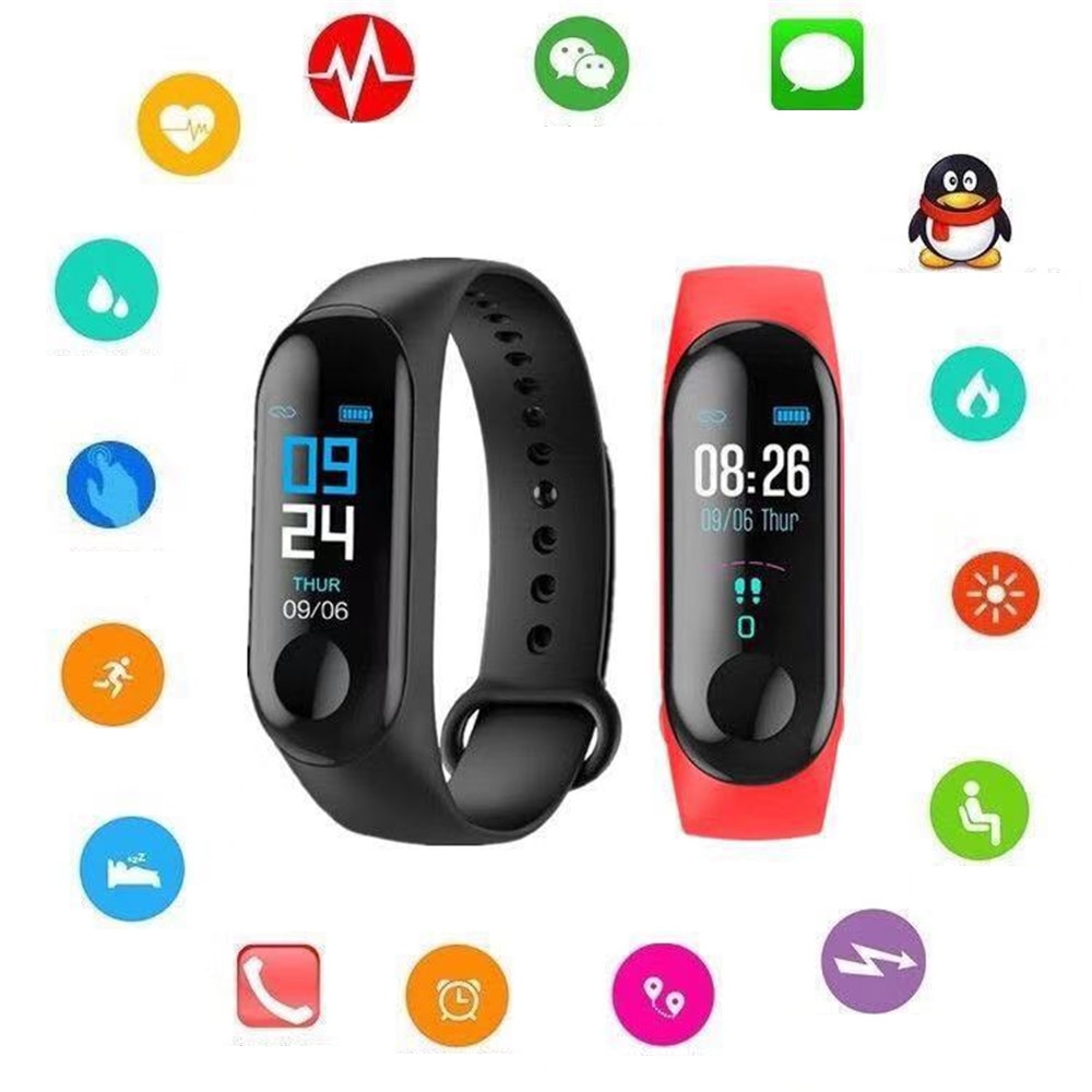 M3 intelligent Bracelet Bluetooth heart rate blood pressure sleep monitor step waterproof exercise smart wristband