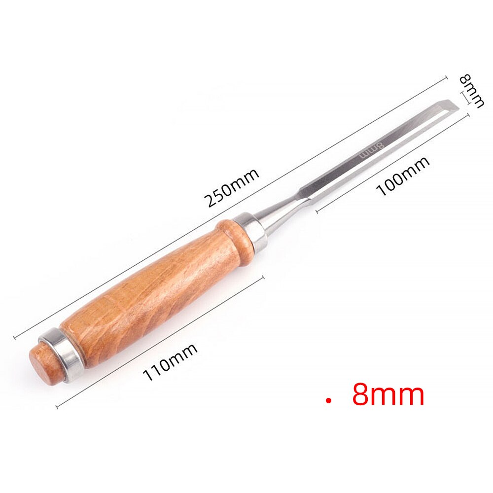 ALLSOME 6/8/10mm ciseau à rainurer couteau à ciseau pour le travail du bois couteau à découper charpentier outils artisanaux de bricolage: 8mm