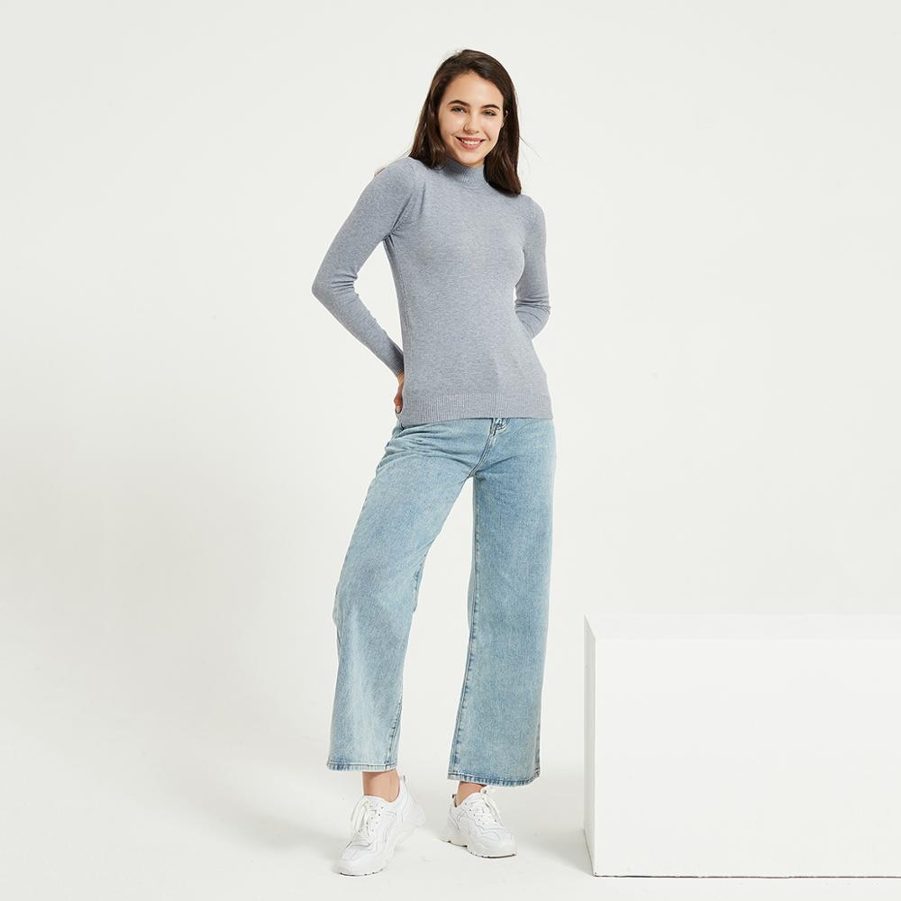 Wixra klassiske pullovere og trøjer alle base matcher langærmede afslappede tynde trøjer slim fit stram sweater efterår vinter