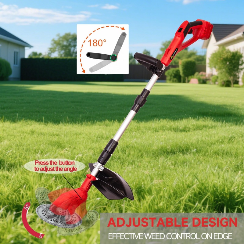 Voor Milwaukee M18 Draadloze Grasmaaier Borstelloze Verstelbare Lengte Hoek Grastrimmer Telescopisch voor Tuin Snoeien Power Tool ​