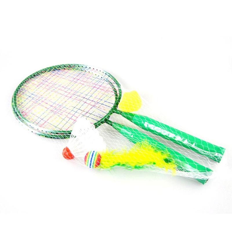 1 par de raquetas de bádminton para niños, para interior y exterior, conjunto de bádminton para jugar, raquetas de deporte más ligeras D7S3: Green