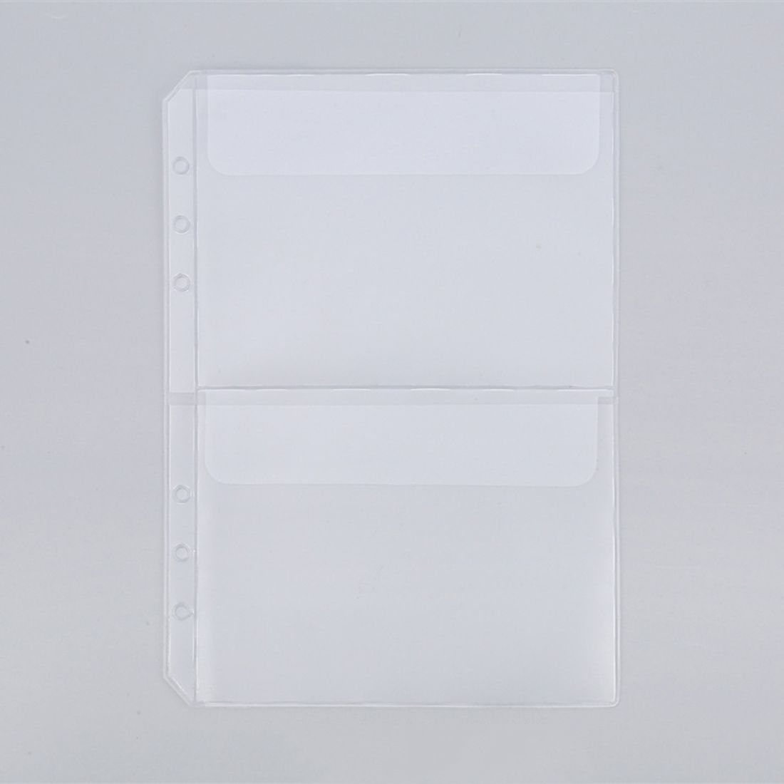 A5 A6 Pvc Notebook Pouch Tassen 6 Gaten Losse Blad Binnenzak Voor Bindmiddel Planner Dagboek Ticket Opslag Card Organizer: A5 two pocket