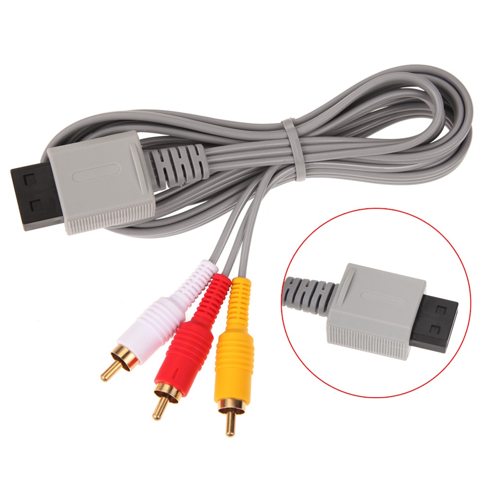 1.8M Component Kabel Audio Video Av Composite 3 Rca Kabel Voor Scherpste Video Belangrijkste 480P Video-uitgang Voor nintendo Wii Console