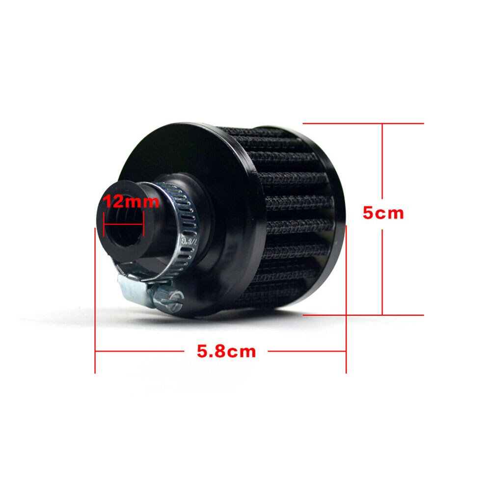 Filtro de aire para motocicleta, accesorio Universal de 12mm y 25mm, para entrada de aire frío, cárter de alto flujo, cubierta de ventilación, Mini filtros de respiración