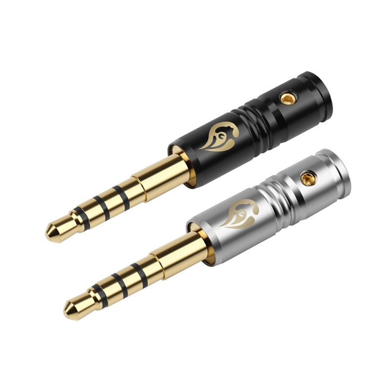 3.5mm Mannelijke Plug 4 Pole Soldeer Vergulde HiFi Hoofdtelefoon Pins 3.5mm Audio Jack Voor AH-D600 D7100 mm400 3.5mm evenwichtige Adapter
