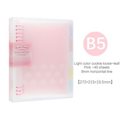 KOKUYO-Libreta de la serie Soft Light, carpeta de hojas sueltas A5 B5, carpeta estilo diario, agenda, diario, oficina, escuela, suministros kawaii, 1 ud.: B5-fense