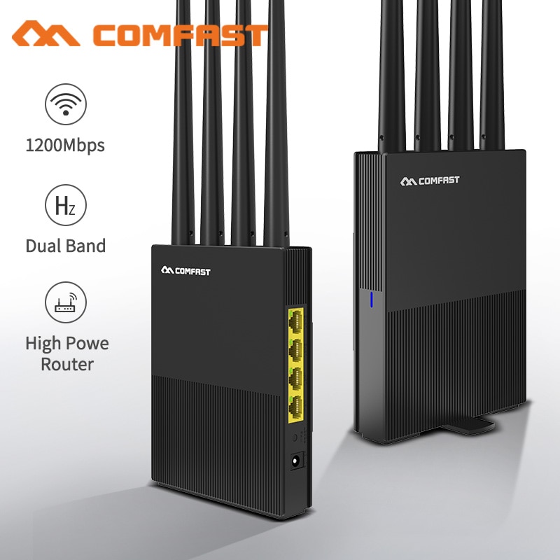 AC1200 Dual Band Wireless WiFi Router 2,4G + 5Ghz Wan/Lan Smart Wi-Fi Repeater/Access Point router 4 * 5dBi High Gain Antenne Router