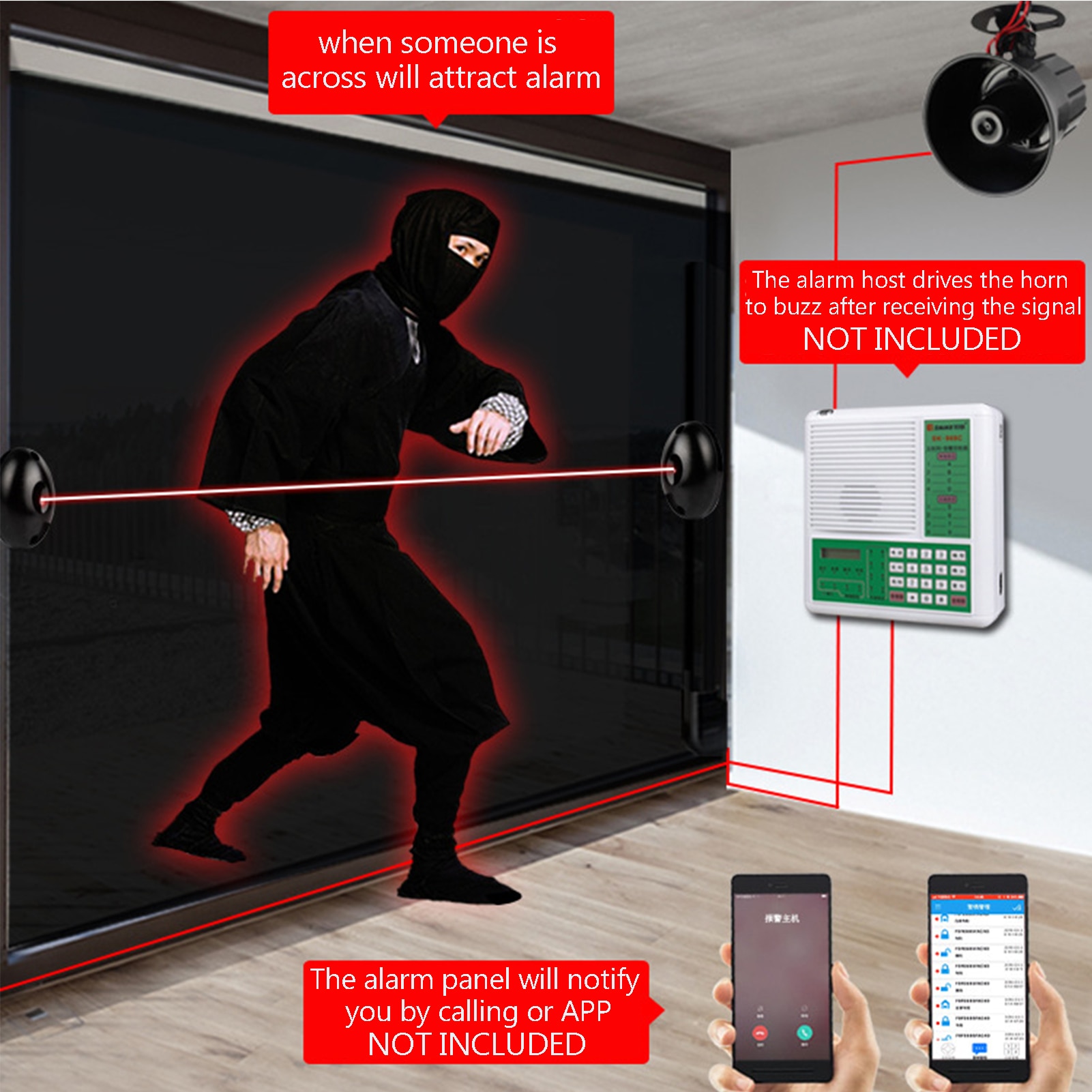 Infrarood Sensor Detector Beam DC12-24V Automatische Poort Deur Garage Sluiter Barrière Detector Voor Deur Window Alarmsysteem