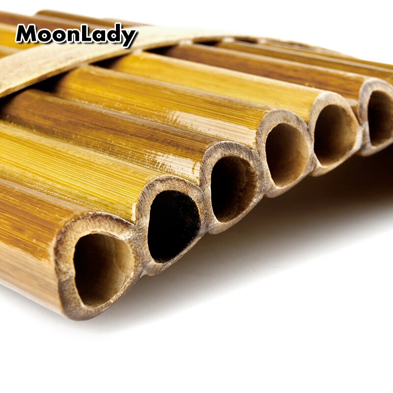 Natural Bamboo Chinese Folk Musical Instrument Pan Flute 15 Pipes G Key Woowind Instrument Panpipes Flauta Handmade Panflute