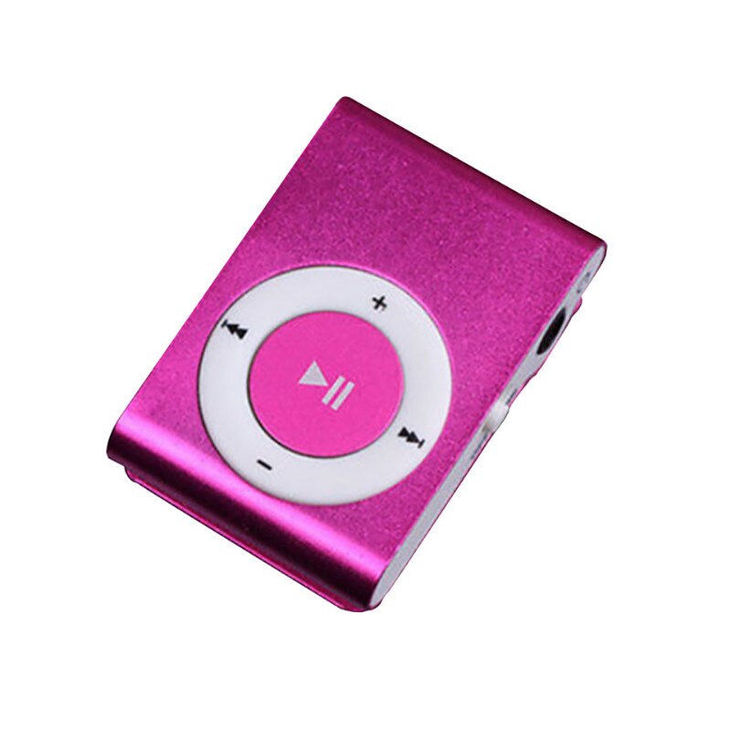 Portable Mini USB Flash Digital MP3 Player Support Flash 32GB TF Card Slot Music Player FM Radio Supports USB 2.0/1.1: Rose Red