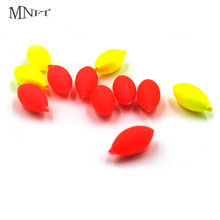 MNFT 100Pcs Plastic Oval Vlotter Vliegvissen Staking Indicator Mini Opvallende Drijvende Bonen Vissen Accessoires Geen Stopper