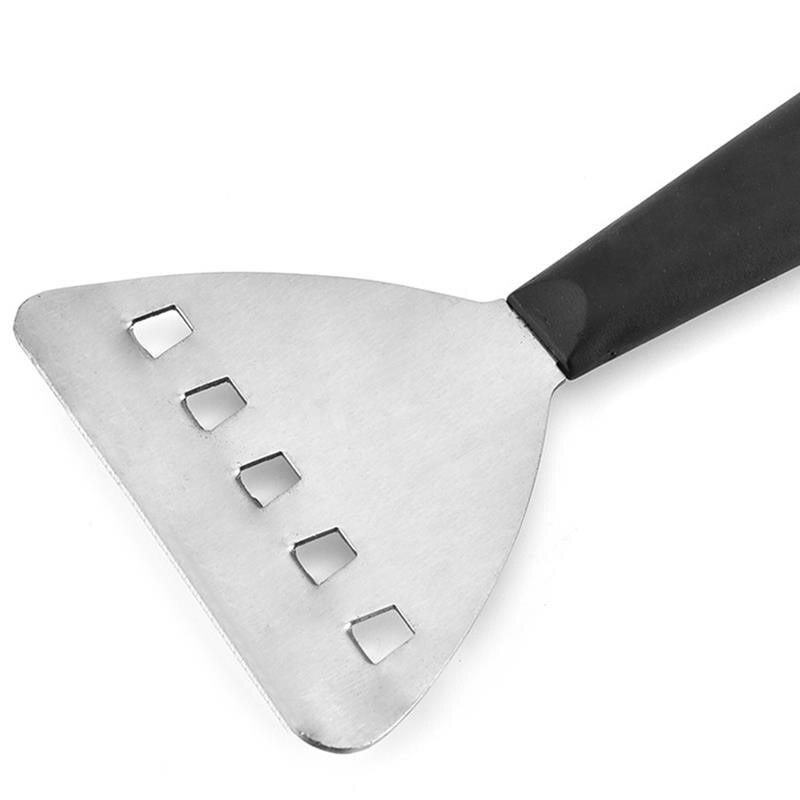 Grill Griddle Scraper Plastic Handle BBQ Griddle Scraper Stainless Steel Griddle Cleaner Scraper Griddle Accessory Tool