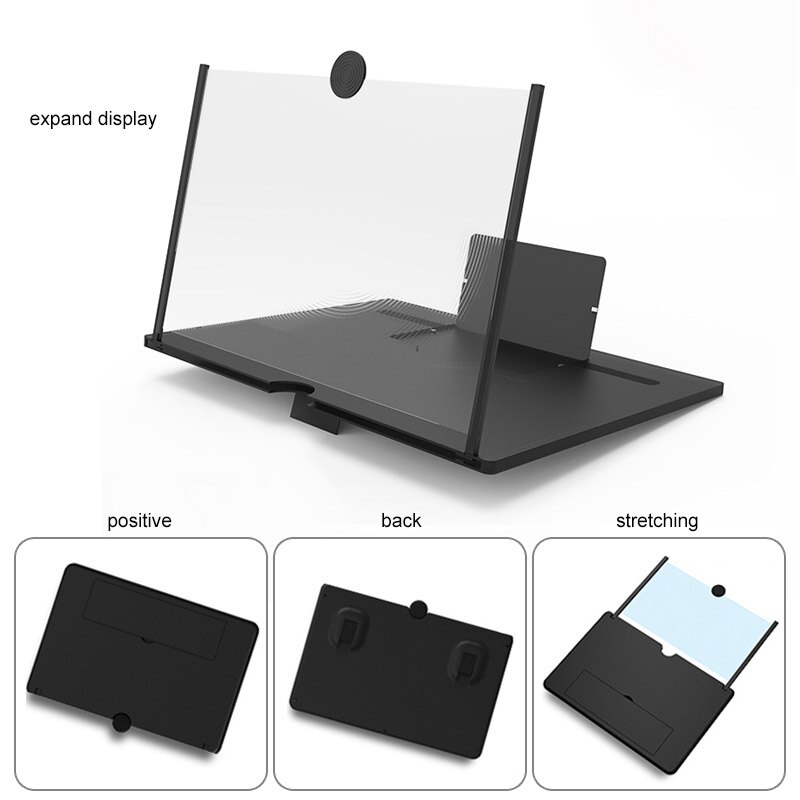 3D HD Stand Screen Amplifier Mobile Phone Magnifying Glass For Video Folding Enlarged Eyes Protection Holder