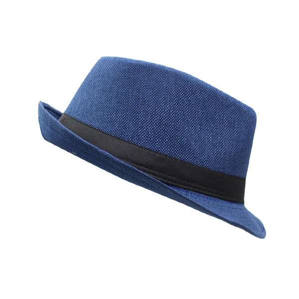 Mannen Fedora Hoed Vrouwen Vilt Hoeden strand hoeden Panama Caps Breed rand Gorros Chapeu Kerk Schipper Zon Fedora Zomer Top Hoeden: blue