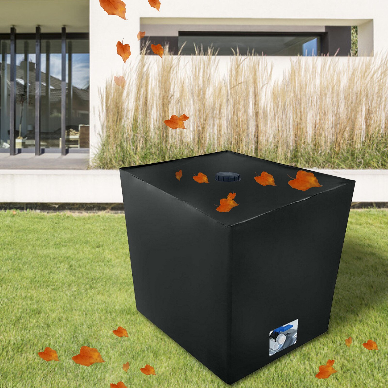 1000 liter IBC Wassertank Schutzhülle draussen Garten Hof Regen Container Wasserdicht Staubdicht Sonnenschutz Folie Abdeckungen