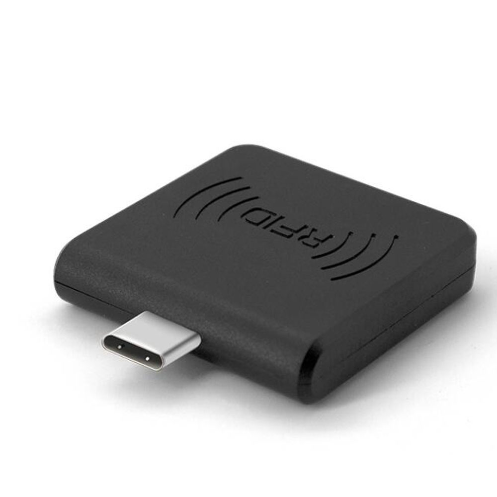 Mini Size USB Rfid Card Reader for Android Mobile Phone Micro/Type c USB Rfid 125Khz or 13.56Mhz Card Reader: black