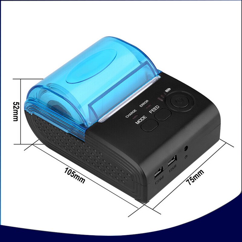 handheld receipt printer Bluetooth 58mm portable receipt machine thermal printer wire USB port thermal printer mobile pos system