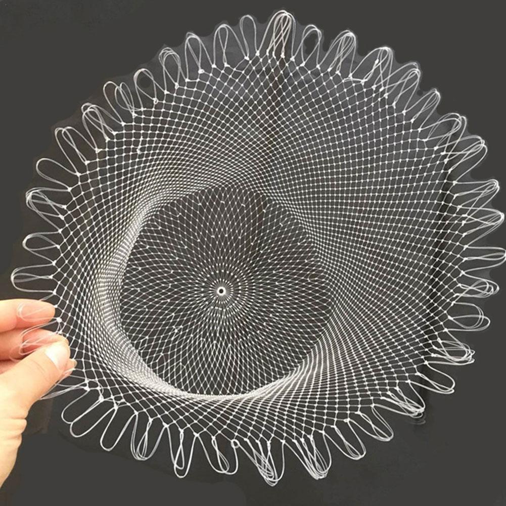 Double Braided Mesh Net Fishing Landing Net 30/40/50/60 cm Fishing Tools Mesh Hole For Bass Trout Catch Fishing Accesories