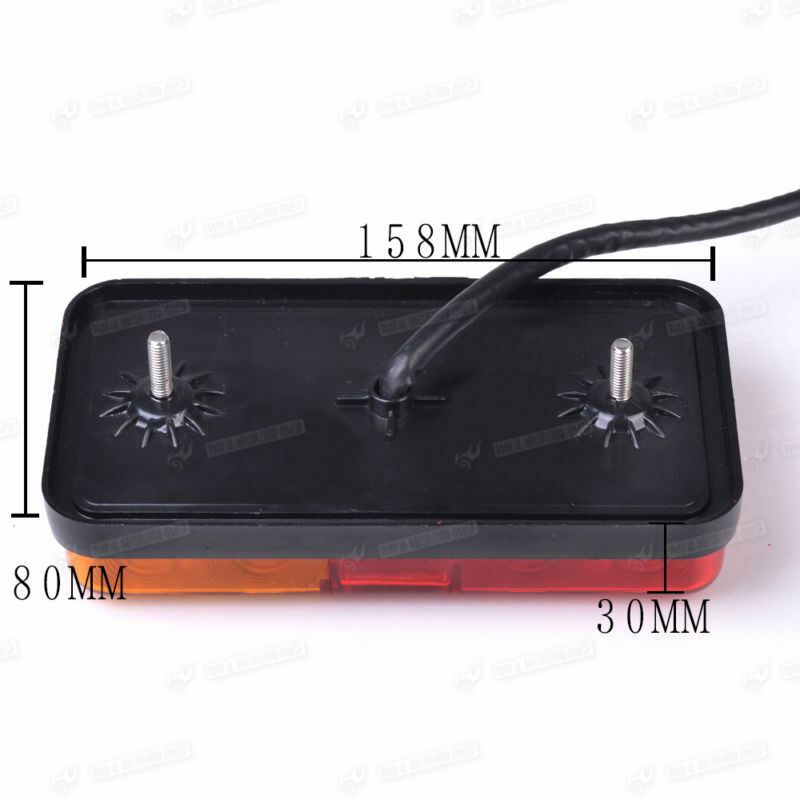 Par 12v bagstop 10 led lygter baglygte blinklygte trailer lastbil varevogn lastbil