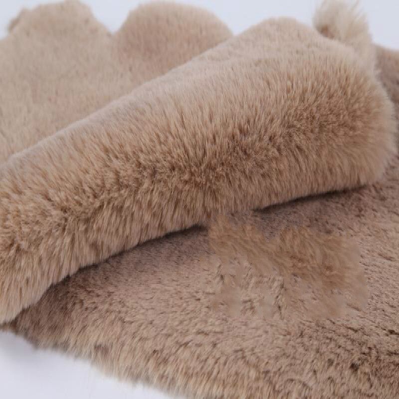 Dikker Imitatie Rex Konijn Haar Bont Pluche Teller Display Achtergrond Doek Kussen Sofa Cover Schoen Tas Materiaal 0.5X1.6M: camel