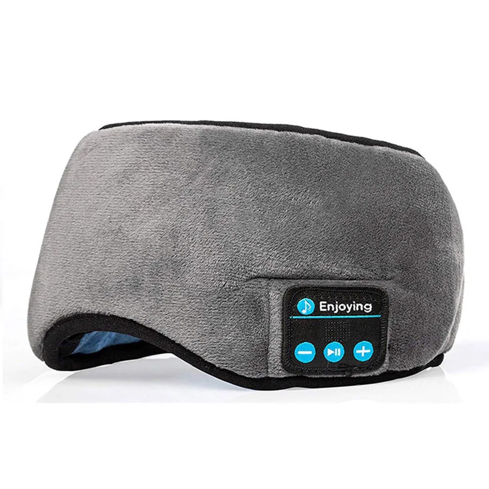Fone Bluetooth Earphones Sports Sleeping Headband Elastic Wireless Headphones Music Eye Mask Wireless Bluetooth Headset Headband: GRAY