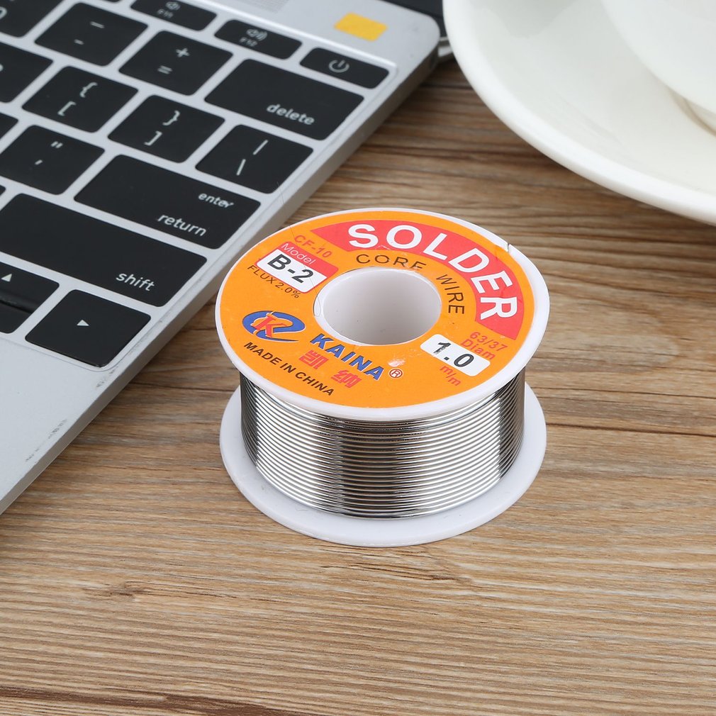 Bobine de fil à souder en étain et plomb, 63/37g, 1mm, noyau de colophane, , 100