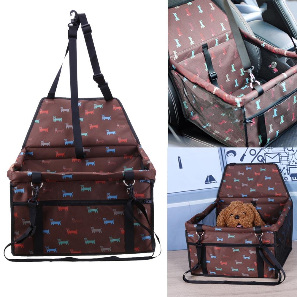 Bolsa de asiento de coche para perros y gatos pequeños, hamaca plegable impermeable, cesta de transporte para mascotas, malla de seguridad para viajes