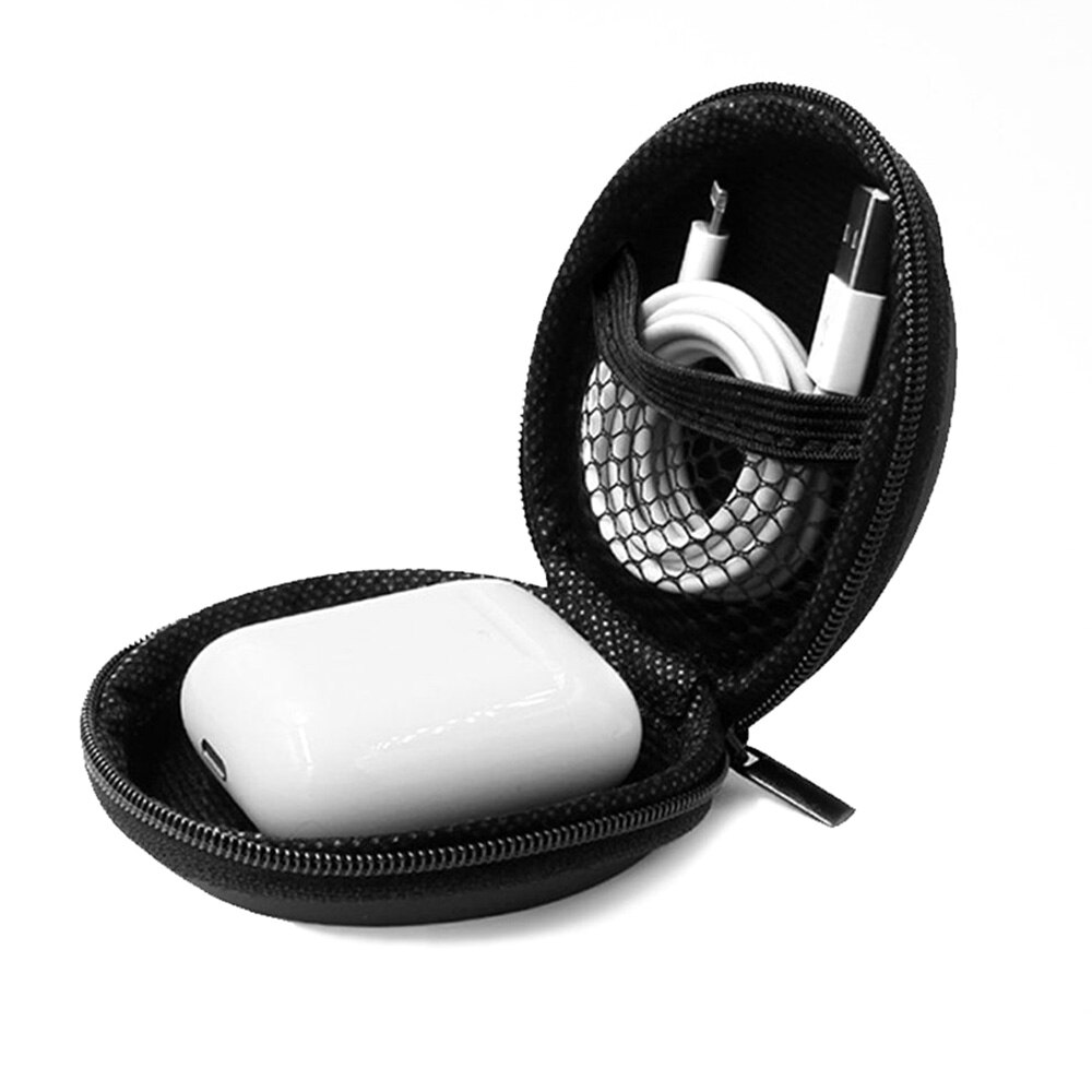 Mini Headphone Case Bag Portable Earphone Earbuds Box Storage for Memory Card Headset USB Cable Charger Organizer