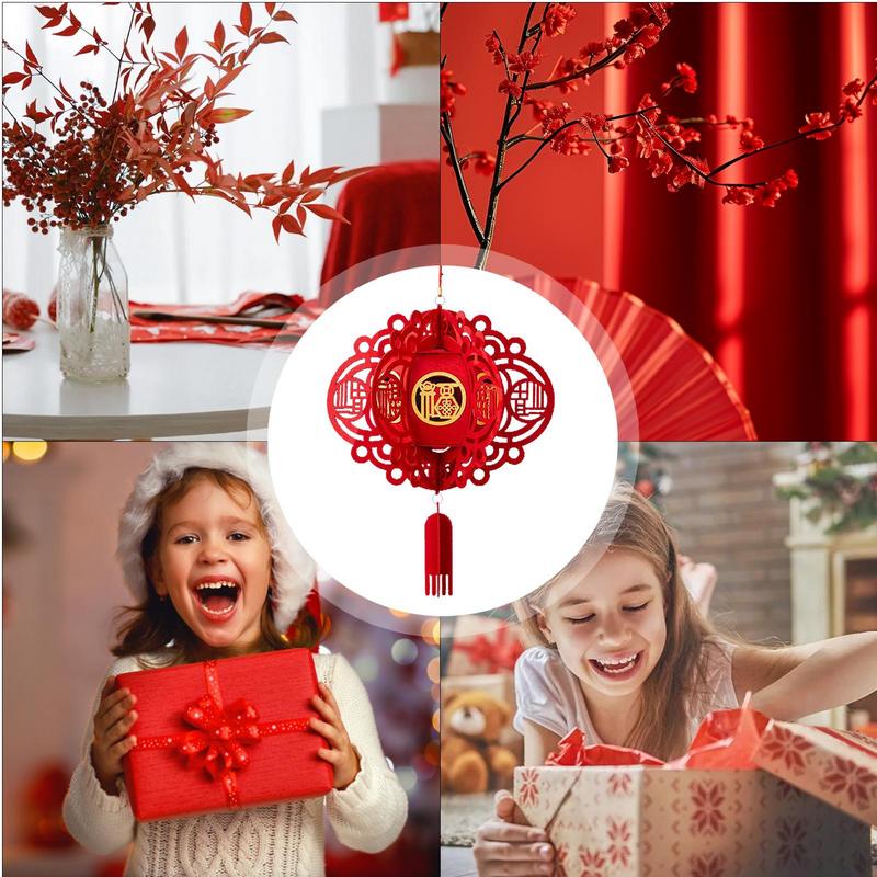 Palace Lantern Red Chinese Year Palace Lantern With Chinese Character 'FuSpring Festival Lucky Pendant Chinese Traditional