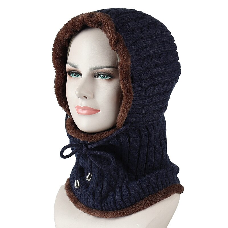 Winter Vlies Thermische Ski Hütte Snowboard Maske Abdeckung warm Halten Winddicht Wandern Ski Kappen Männer Frauen Sturmhaube Nacken Schal: Marine Maske