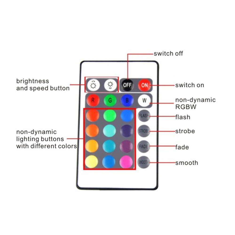 Led Controller 44 Keys 24 Keys LED IR RGB Controler LED Lights Controller IR Remote Dimmer DC12V WiFi Control For RGB LED Strip