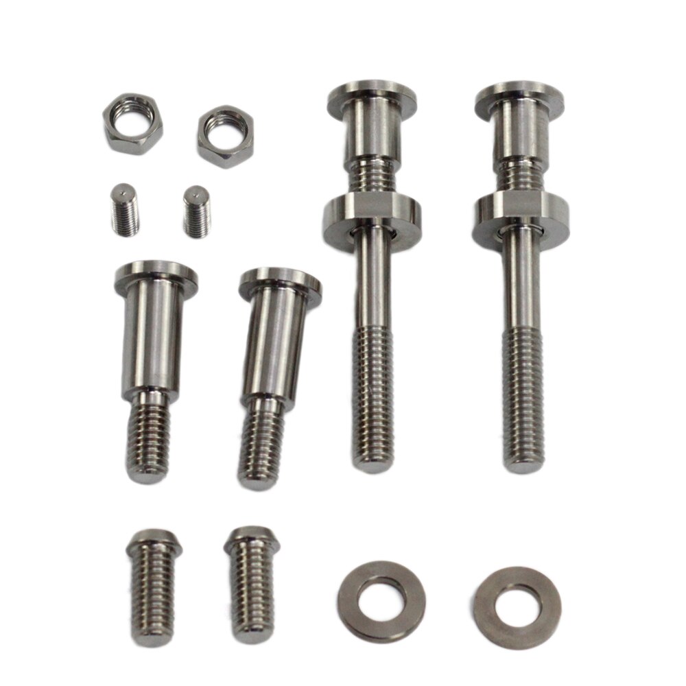 Bike Caliper Clip + Brake Pad Bolts Titanium Alloy Full Set Screws Nuts For Brompton Folding Bike 39g-Set Brompton Part: caliper bolt