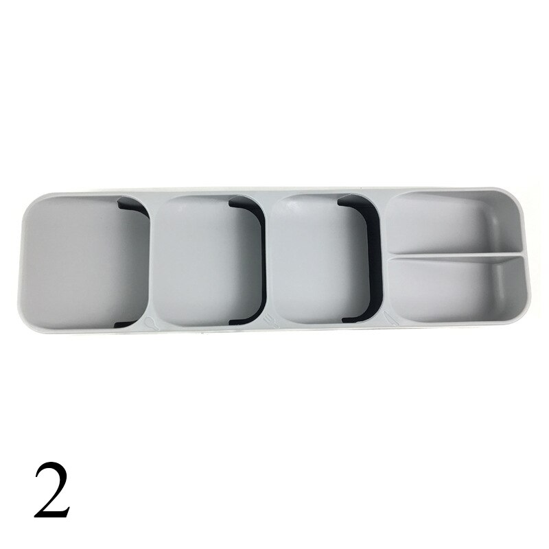 Caja de almacenamiento de vajilla, bandeja de almacenamiento de cucharas, soporte para cuchillos, tenedor, bandeja de cubiertos de plástico, estante de almacenamiento de cocina, 2 uds.: 2