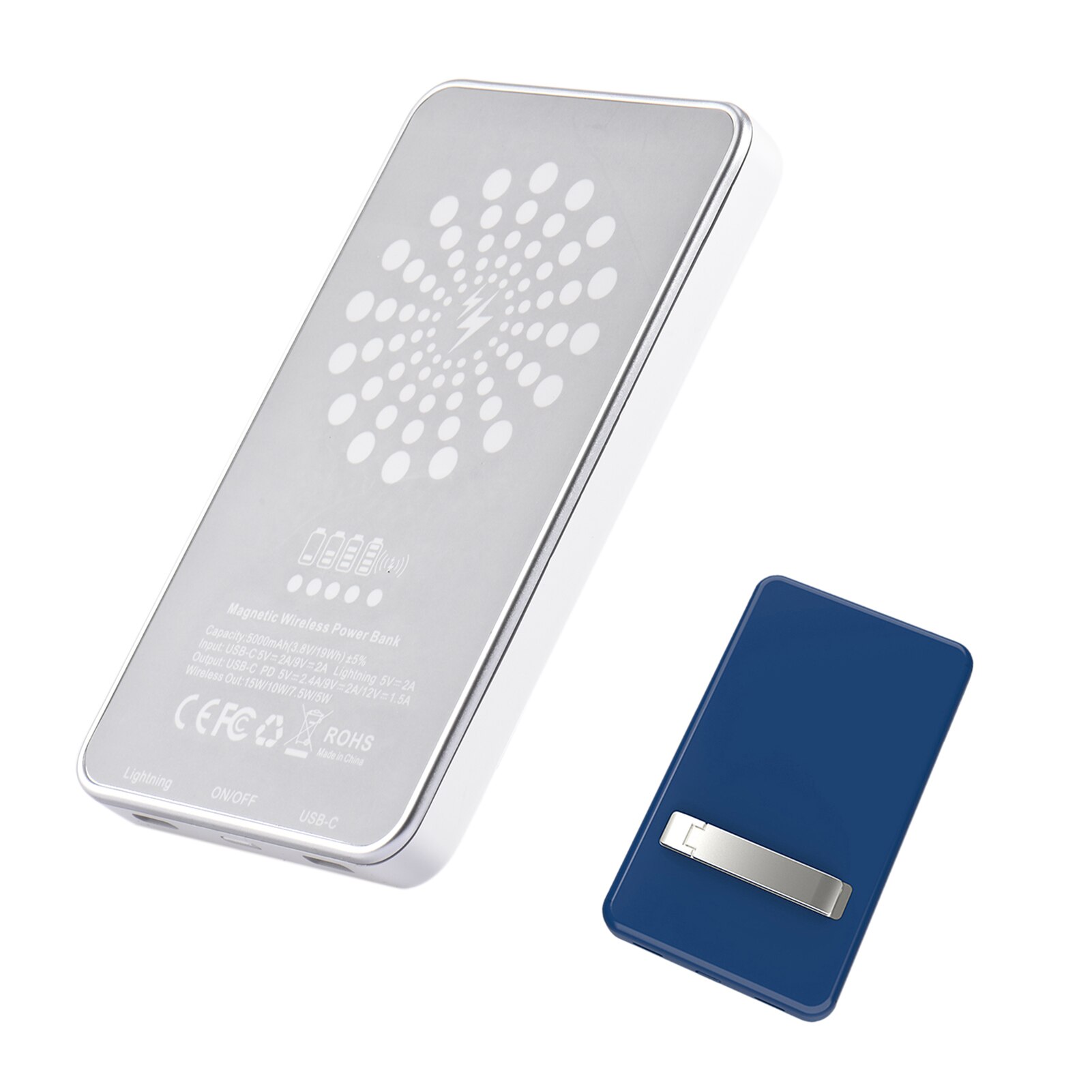 Backup Batterij Power Bank Draadloze Oplader Voor Iphone 12 Magnetische Charger 5000Mah Draagbare Mini Power Bank Batterij Case