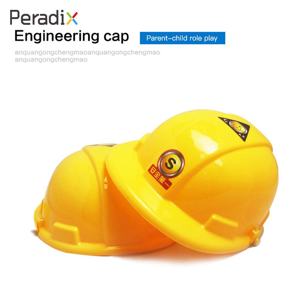 Kids Yellow Simulation Safety Helmet Pretend Role Play Hat Toy Construction Funny Gadgets Kids Children Safe