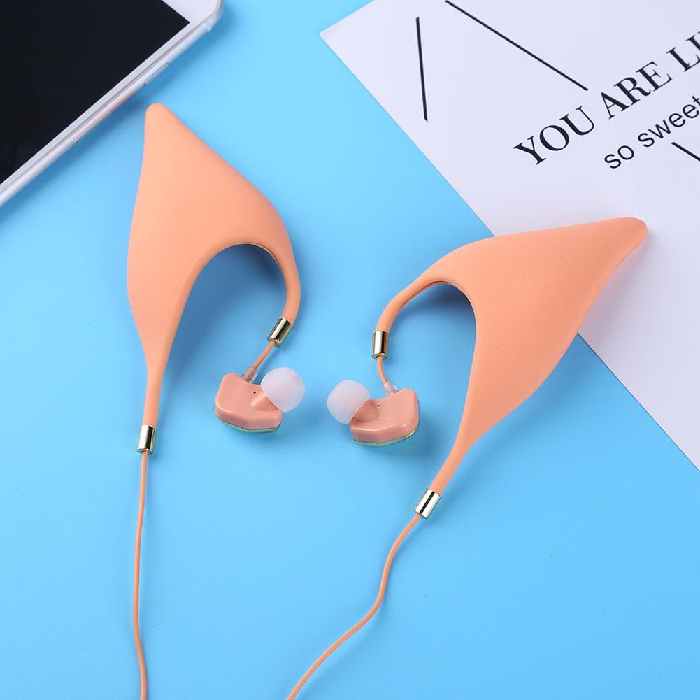 In-ear-kopfhörer mit niedrigem bass, superklarer klangqualität, elfen-design mit mikrofon, silikon, kabelgebunden, ideal für halloween-cosplay, headset