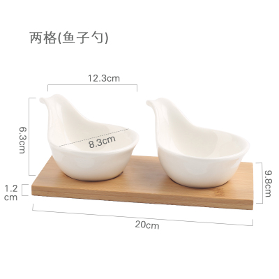 Keramik Snacks Platten mit Bambus Tablett Japan Stil Kreative Obst Platte Nachmittag Tee Tabletts Nachspeisen Platte Soße Gericht: A2