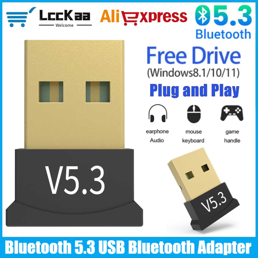 Bluetooth 5.3 USB Bluetooth Wireless Adapter for PC Dongle Adapter Wireless Mouse Keyborad Music Audio Receiver USB Transmitter
