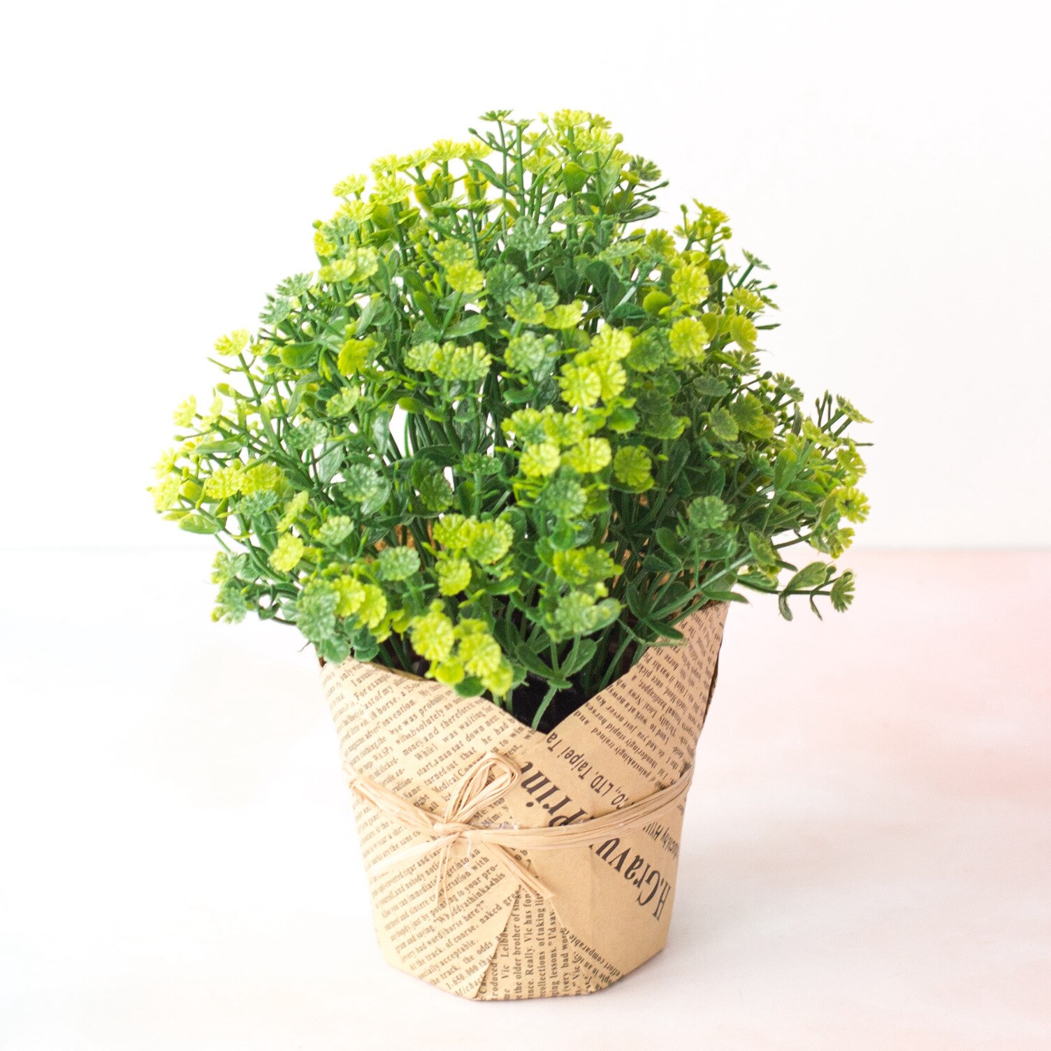 Kunstige grønne planter bonsai simulation plast lille træ potte plante potte ornamenter hjemmebord havedekoration 1 stk.: Si ji cao zp