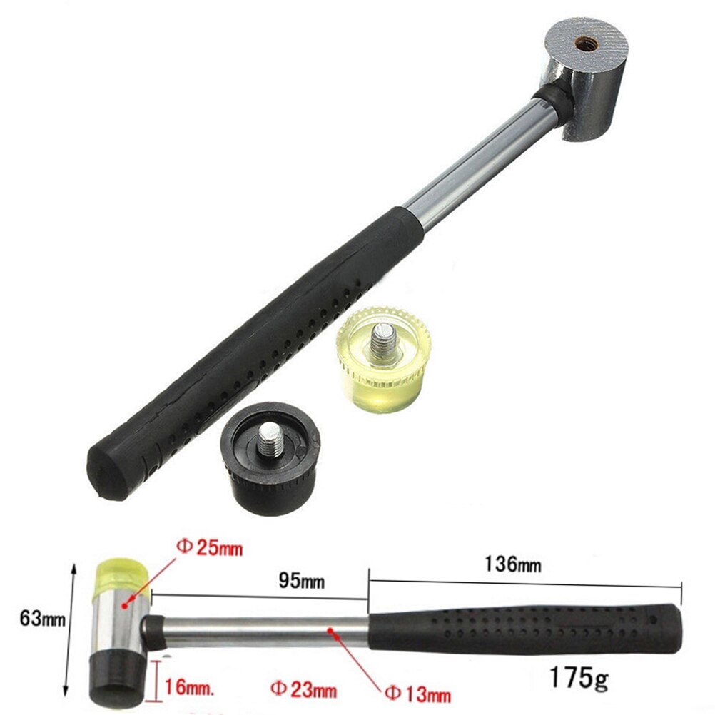 1pc Rubber Hammer Double Faced Work Glazing Window Beads Hammer Mallet Tool For Rubber Hand Tools 25mm