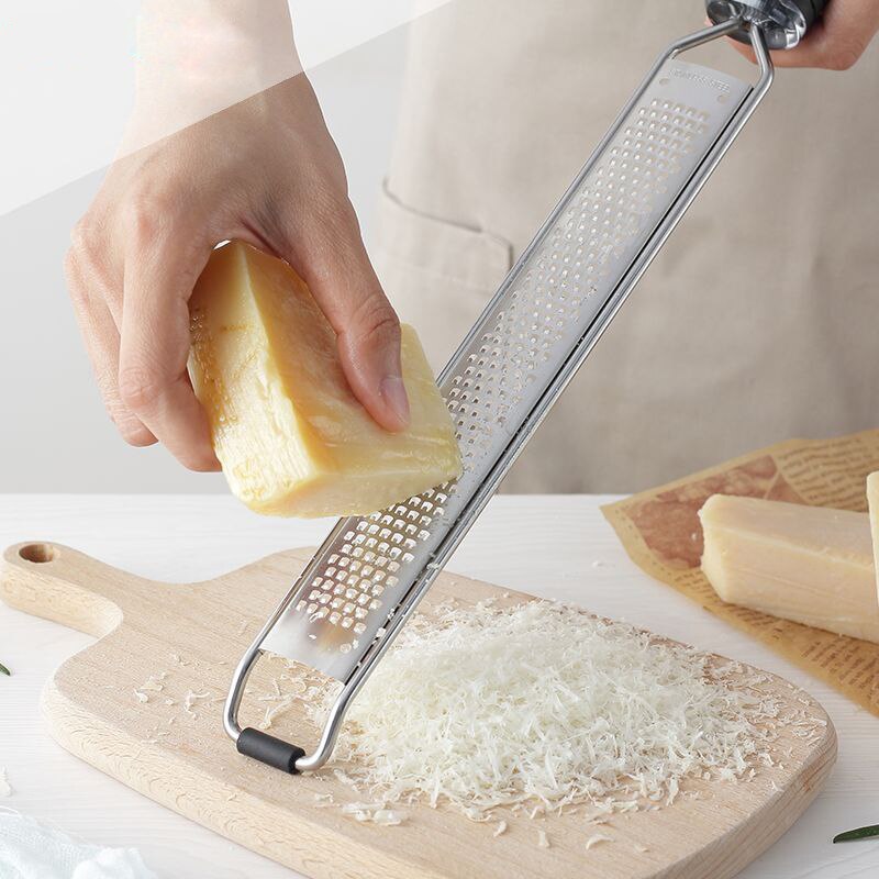Mølle ost rivejern rustfrit stål citronskal citrus ingefær hvidløg rivejern langt skaft grøntsager køkkenværktøj manual