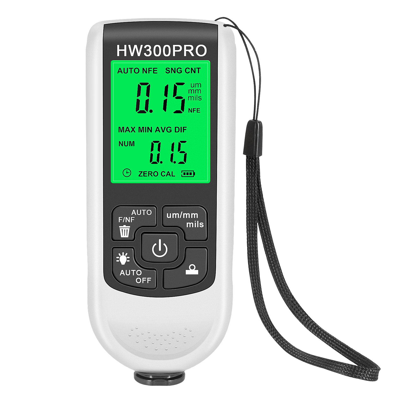 HW-300PRO Car Paint Film Automatic Thickness Gauge 0-2000UM Fe & NFe Coating Thickness Tester Manual Automotive Paint Tools: Brown