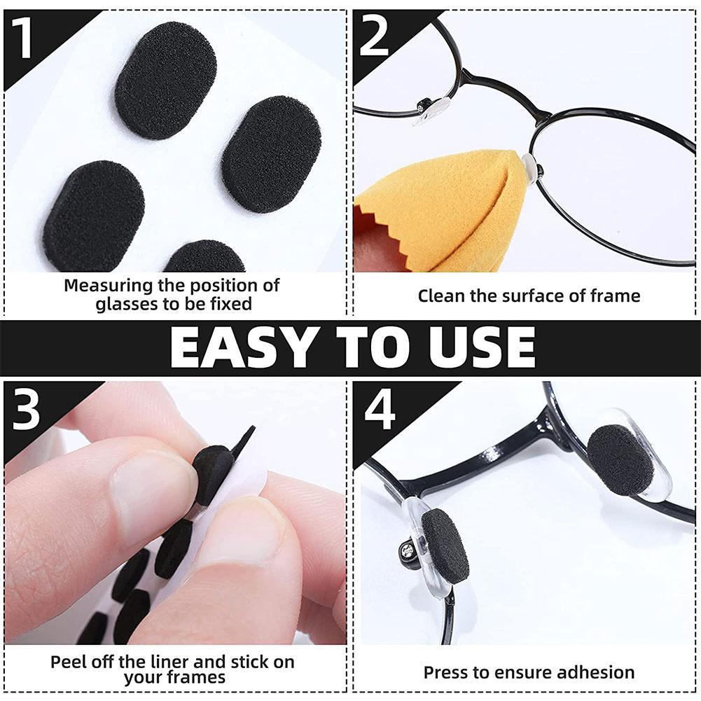 8Pc Bril Neus Stok Neus Pads Zelfklevende Lenzenvloeistof Eva Neus Pads Anti-Slip Glazen Geen Makeup Neus pads Brillen Nosepads